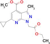 methyl 6-cyclopropyl-1-(2-ethoxy-2-oxoethyl)-3-methyl-1H-pyrazolo[3,4-b]pyridine-4-carboxylate