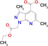 methyl 1-(2-ethoxy-2-oxoethyl)-3,6-dimethyl-1H-pyrazolo[3,4-b]pyridine-4-carboxylate