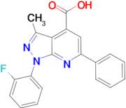 1-(2-fluorophenyl)-3-methyl-6-phenyl-1H-pyrazolo[3,4-b]pyridine-4-carboxylic acid