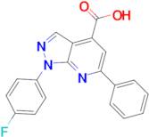 1-(4-fluorophenyl)-6-phenyl-1H-pyrazolo[3,4-b]pyridine-4-carboxylic acid