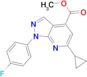 methyl 6-cyclopropyl-1-(4-fluorophenyl)-1H-pyrazolo[3,4-b]pyridine-4-carboxylate