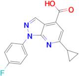 6-cyclopropyl-1-(4-fluorophenyl)-1H-pyrazolo[3,4-b]pyridine-4-carboxylic acid