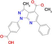 4-[4-(methoxycarbonyl)-3-methyl-6-phenyl-1H-pyrazolo[3,4-b]pyridin-1-yl]benzoic acid