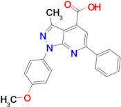 1-(4-methoxyphenyl)-3-methyl-6-phenyl-1H-pyrazolo[3,4-b]pyridine-4-carboxylic acid