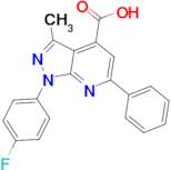 1-(4-fluorophenyl)-3-methyl-6-phenyl-1H-pyrazolo[3,4-b]pyridine-4-carboxylic acid