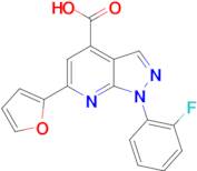 1-(2-fluorophenyl)-6-(2-furyl)-1H-pyrazolo[3,4-b]pyridine-4-carboxylic acid