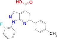 1-(2-fluorophenyl)-6-(4-methylphenyl)-1H-pyrazolo[3,4-b]pyridine-4-carboxylic acid