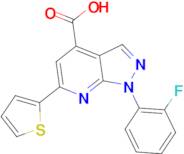 1-(2-fluorophenyl)-6-thien-2-yl-1H-pyrazolo[3,4-b]pyridine-4-carboxylic acid