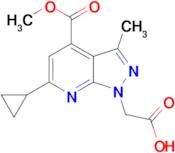 [6-cyclopropyl-4-(methoxycarbonyl)-3-methyl-1H-pyrazolo[3,4-b]pyridin-1-yl]acetic acid