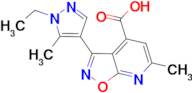 3-(1-ethyl-5-methyl-1H-pyrazol-4-yl)-6-methylisoxazolo[5,4-b]pyridine-4-carboxylic acid