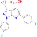 3-cyclopropyl-1,6-bis(4-fluorophenyl)-1H-pyrazolo[3,4-b]pyridine-4-carboxylic acid