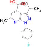 1-(4-fluorophenyl)-3-isopropyl-6-methyl-1H-pyrazolo[3,4-b]pyridine-4-carboxylic acid