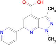 1,3-dimethyl-6-pyridin-3-yl-1H-pyrazolo[3,4-b]pyridine-4-carboxylic acid