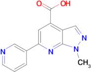 1-methyl-6-pyridin-3-yl-1H-pyrazolo[3,4-b]pyridine-4-carboxylic acid