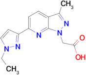 [6-(1-ethyl-1H-pyrazol-3-yl)-3-methyl-1H-pyrazolo[3,4-b]pyridin-1-yl]acetic acid