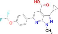 3-cyclopropyl-6-[4-(difluoromethoxy)phenyl]-1-methyl-1H-pyrazolo[3,4-b]pyridine-4-carboxylic acid