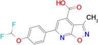 6-[4-(difluoromethoxy)phenyl]-3-methylisoxazolo[5,4-b]pyridine-4-carboxylic acid