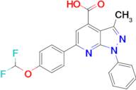 6-[4-(difluoromethoxy)phenyl]-3-methyl-1-phenyl-1H-pyrazolo[3,4-b]pyridine-4-carboxylic acid