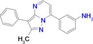 3-(2-methyl-3-phenylpyrazolo[1,5-a]pyrimidin-7-yl)aniline