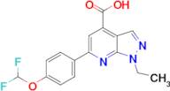 6-[4-(difluoromethoxy)phenyl]-1-ethyl-1H-pyrazolo[3,4-b]pyridine-4-carboxylic acid