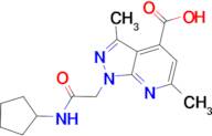 1-[2-(cyclopentylamino)-2-oxoethyl]-3,6-dimethyl-1H-pyrazolo[3,4-b]pyridine-4-carboxylic acid