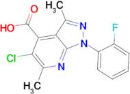5-chloro-1-(2-fluorophenyl)-3,6-dimethyl-1H-pyrazolo[3,4-b]pyridine-4-carboxylic acid