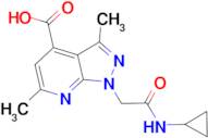 1-[2-(cyclopropylamino)-2-oxoethyl]-3,6-dimethyl-1H-pyrazolo[3,4-b]pyridine-4-carboxylic acid