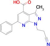 1-(2-cyanoethyl)-3-methyl-6-phenyl-1H-pyrazolo[3,4-b]pyridine-4-carboxylic acid