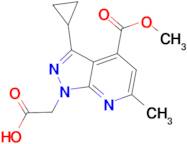 [3-cyclopropyl-4-(methoxycarbonyl)-6-methyl-1H-pyrazolo[3,4-b]pyridin-1-yl]acetic acid