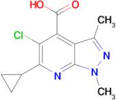 5-chloro-6-cyclopropyl-1,3-dimethyl-1H-pyrazolo[3,4-b]pyridine-4-carboxylic acid