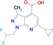 6-cyclopropyl-1-(2,2-difluoroethyl)-3-methyl-1H-pyrazolo[3,4-b]pyridine-4-carboxylic acid