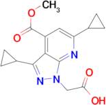 [3,6-dicyclopropyl-4-(methoxycarbonyl)-1H-pyrazolo[3,4-b]pyridin-1-yl]acetic acid