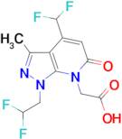 [1-(2,2-difluoroethyl)-4-(difluoromethyl)-3-methyl-6-oxo-1,6-dihydro-7H-pyrazolo[3,4-b]pyridin-7-yl]acetic acid