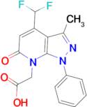 [4-(difluoromethyl)-3-methyl-6-oxo-1-phenyl-1,6-dihydro-7H-pyrazolo[3,4-b]pyridin-7-yl]acetic acid