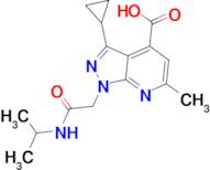 3-cyclopropyl-1-[2-(isopropylamino)-2-oxoethyl]-6-methyl-1H-pyrazolo[3,4-b]pyridine-4-carboxylic acid