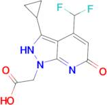 [3-cyclopropyl-4-(difluoromethyl)-6-oxo-6,7-dihydro-1H-pyrazolo[3,4-b]pyridin-1-yl]acetic acid