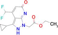 ethyl [3-cyclopropyl-4-(difluoromethyl)-6-oxo-6,7-dihydro-1H-pyrazolo[3,4-b]pyridin-1-yl]acetate