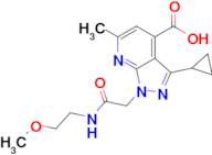 3-cyclopropyl-1-{2-[(2-methoxyethyl)amino]-2-oxoethyl}-6-methyl-1H-pyrazolo[3,4-b]pyridine-4-carbo…