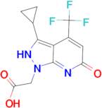 [3-cyclopropyl-6-oxo-4-(trifluoromethyl)-6,7-dihydro-1H-pyrazolo[3,4-b]pyridin-1-yl]acetic acid