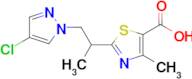 2-[2-(4-chloro-1H-pyrazol-1-yl)-1-methylethyl]-4-methyl-1,3-thiazole-5-carboxylic acid