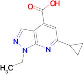 6-cyclopropyl-1-ethyl-1H-pyrazolo[3,4-b]pyridine-4-carboxylic acid