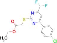 ethyl {[4-(4-chlorophenyl)-6-(difluoromethyl)pyrimidin-2-yl]thio}acetate