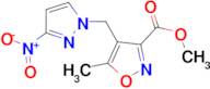 methyl 5-methyl-4-[(3-nitro-1H-pyrazol-1-yl)methyl]isoxazole-3-carboxylate