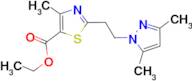 ethyl 2-[2-(3,5-dimethyl-1H-pyrazol-1-yl)ethyl]-4-methyl-1,3-thiazole-5-carboxylate