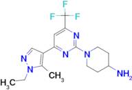 1-[4-(1-ethyl-5-methyl-1H-pyrazol-4-yl)-6-(trifluoromethyl)pyrimidin-2-yl]piperidin-4-amine