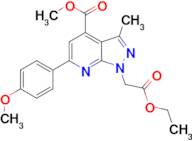 methyl 1-(2-ethoxy-2-oxoethyl)-6-(4-methoxyphenyl)-3-methyl-1H-pyrazolo[3,4-b]pyridine-4-carboxyla…