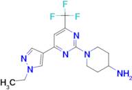 1-[4-(1-ethyl-1H-pyrazol-4-yl)-6-(trifluoromethyl)pyrimidin-2-yl]piperidin-4-amine