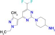 1-[4-(difluoromethyl)-6-(1-ethyl-3-methyl-1H-pyrazol-4-yl)pyrimidin-2-yl]piperidin-4-amine