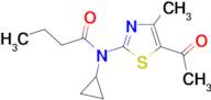 N-(5-acetyl-4-methyl-1,3-thiazol-2-yl)-N-cyclopropylbutanamide