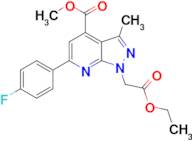 methyl 1-(2-ethoxy-2-oxoethyl)-6-(4-fluorophenyl)-3-methyl-1H-pyrazolo[3,4-b]pyridine-4-carboxylate